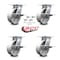 Service Caster 6 Inch Semi Steel Caster Set with Roller Bearings and Brakes/Swivel Locks SCC SCC-35S620-SSR-SLB-BSL-4 - alternate 6